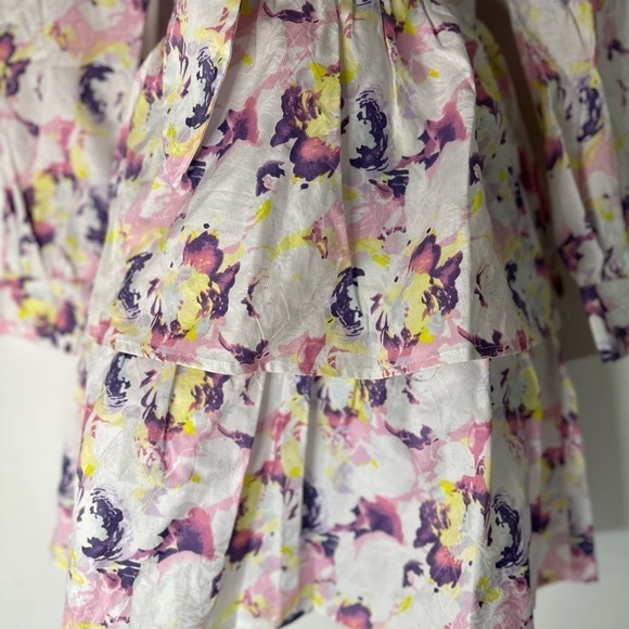 NEW With Tags Lait Floral Bubble Ruffle Mini Dress! - Picture 8 of 11